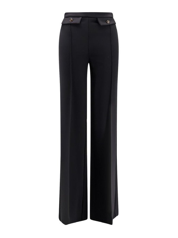 ELISABETTA FRANCHI: カジュアルトラウザー - カジュアルパンツ - 黒