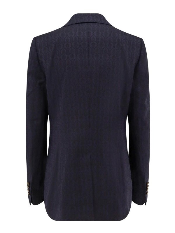 ETRO: blazers online - Single -breasted blazer in wool with motif