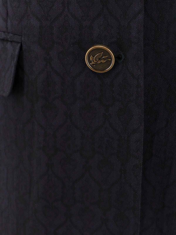 The Best Shops ETRO: blazers - Single -breasted blazer in wool with motif