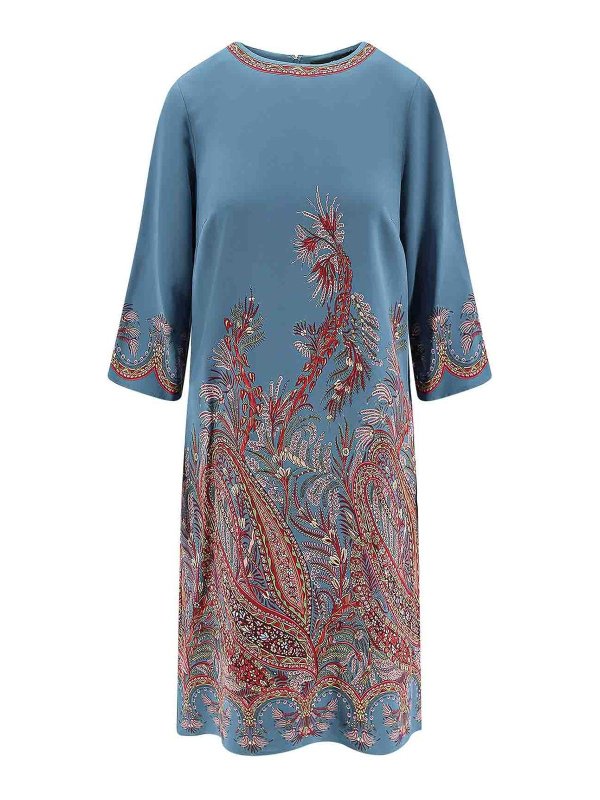 ETRO: maxi dresses - Stretch viscose dress with iconic printing
