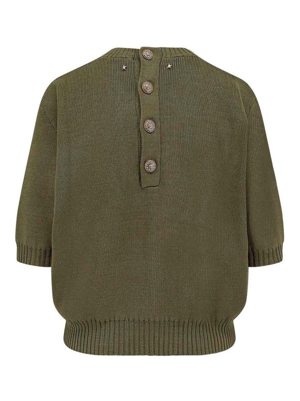 GOLDEN GOOSE: Col bateau online - Pull Col Bateau - Vert Foncé