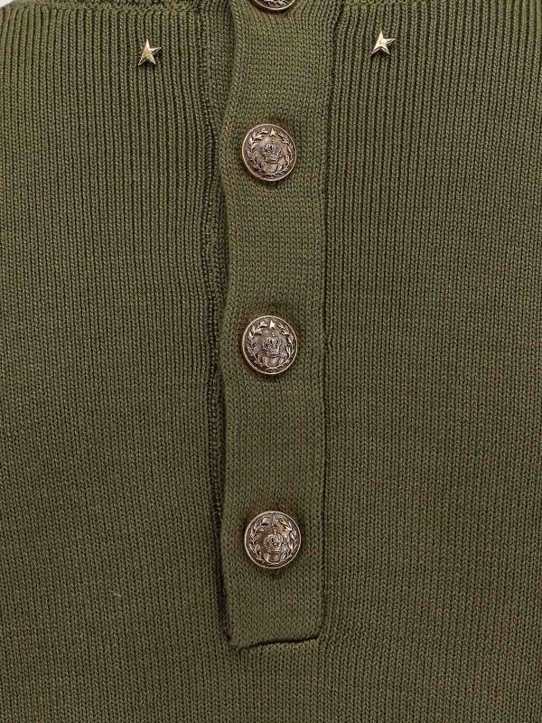 The Best Shops GOLDEN GOOSE: Col bateau - Pull Col Bateau - Vert Foncé