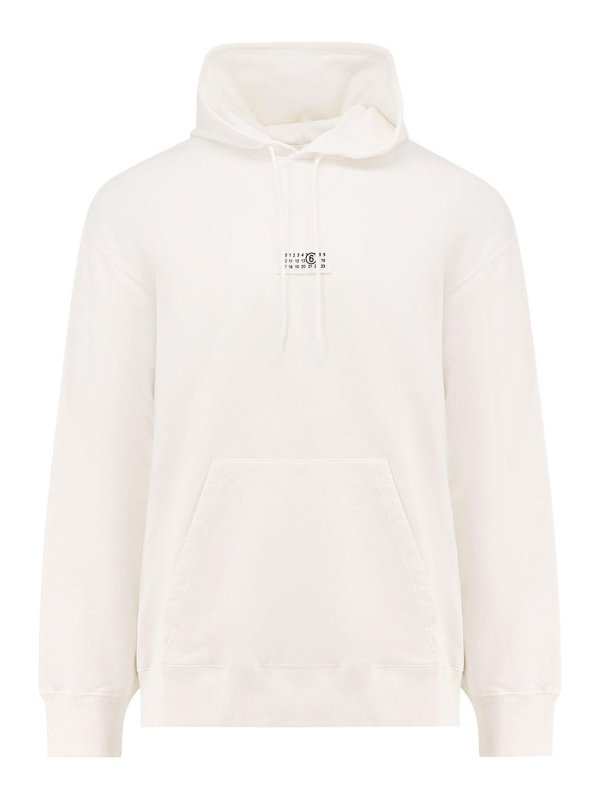 MM6 MAISON MARGIELA: Sweatshirts & Pulls - Sweat-Shirts - Blanc