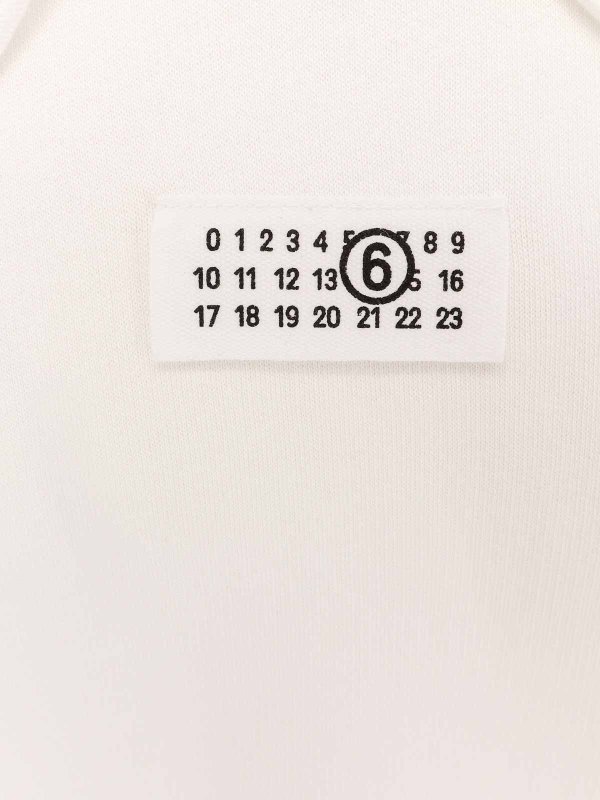 The Best Shops MM6 MAISON MARGIELA: Sweatshirts & Pulls - Sweat-Shirts - Blanc