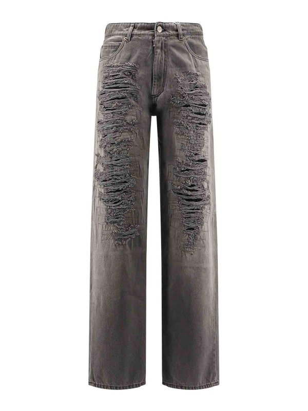 MM6 MAISON MARGIELA: Jeans boot-cut - Jeans Boot-Cut - Negro