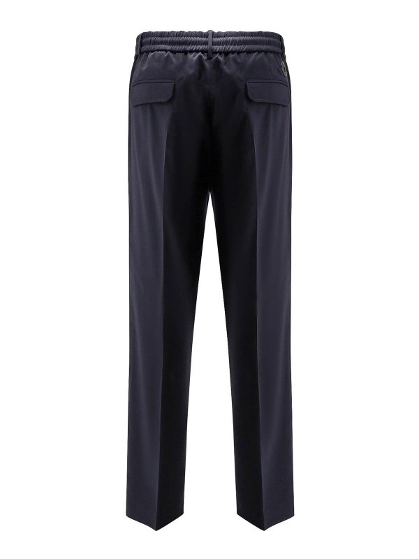 MONCLER: casual trousers online - Jogger pants in mixed wool