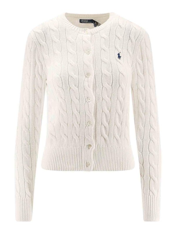 POLO RALPH LAUREN: cardigans - Cotton cardigan with contrasting logo