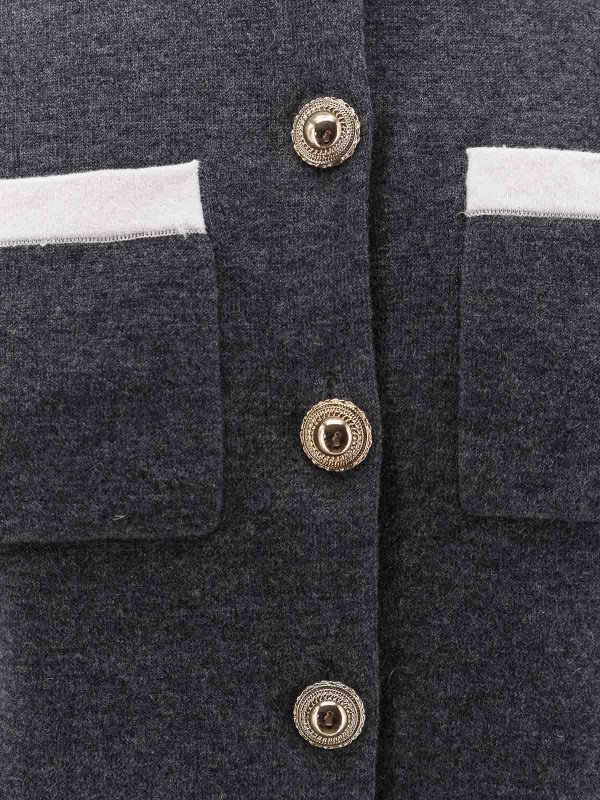 The Best Shops Self Portrait: cardigans - Cardigan in wool with contrasting collar