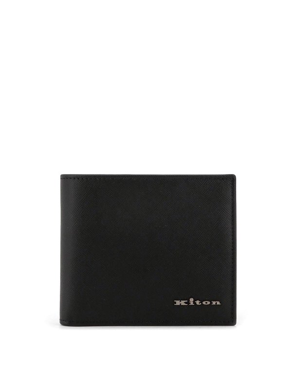 KITON: wallets & purses - Leather bifold wallet