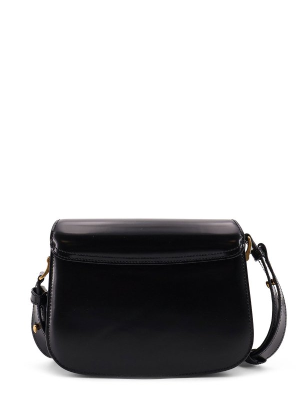AMI PARIS: cross body bags online - Leather shoulder bag with logo monogram