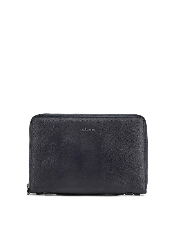 KITON: wallets & purses - Leather documents holder