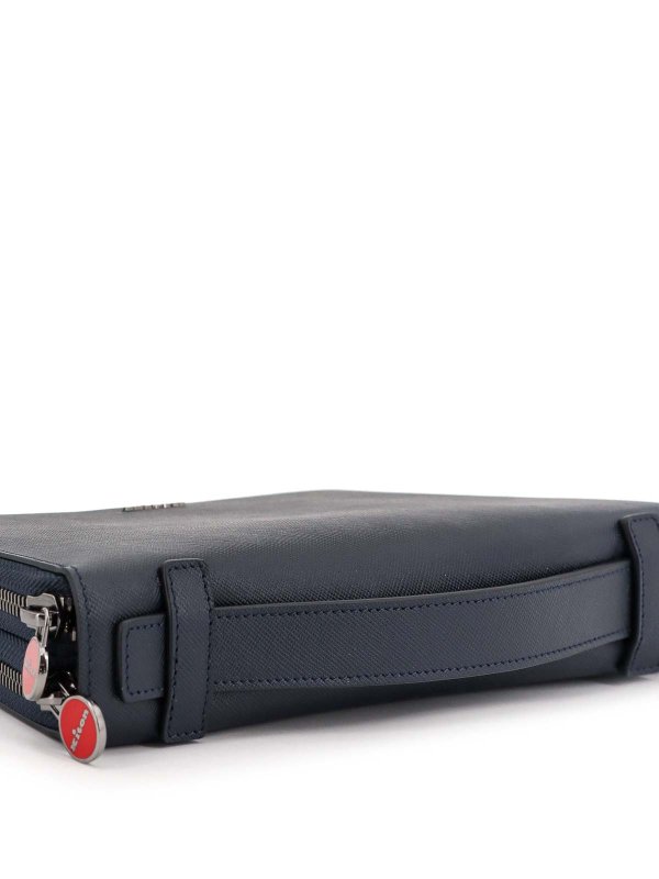 Leather documents holder shop online: KITON