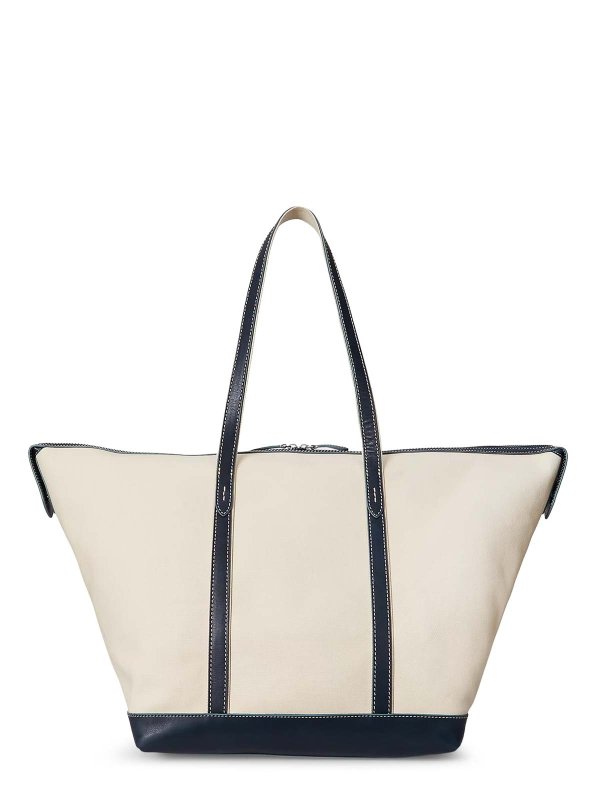 POLO RALPH LAUREN: cross body bags online - Canvas travel bag with leather profiles