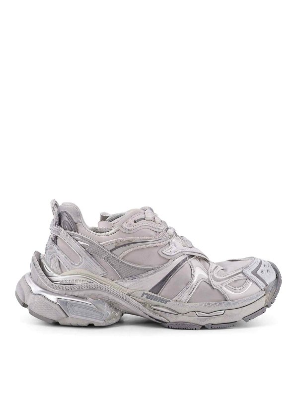 BALENCIAGA: trainers - Nylon sneakers with leather inserts