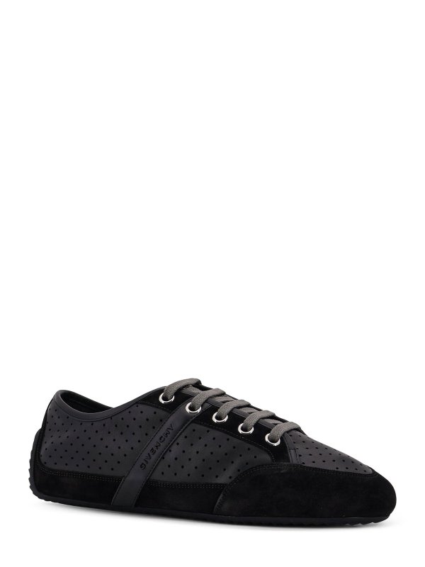 GIVENCHY: trainers online - Low-top Baskets leather and suede sneakers