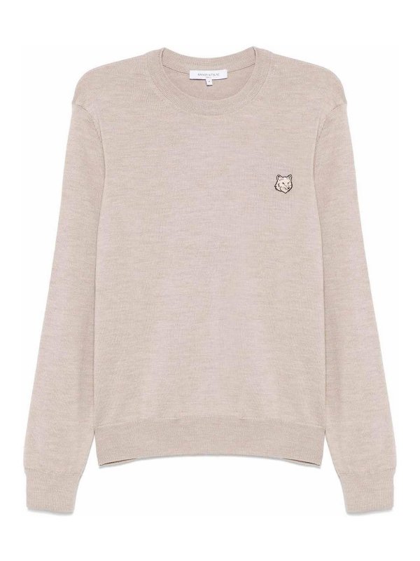 MAISON KITSUNÉ: crew necks - Bold Fox Head Wool Jumper
