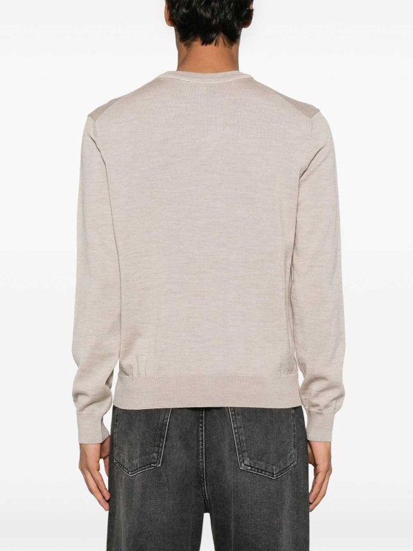 MAISON KITSUNÉ: crew necks online - Bold Fox Head Wool Jumper