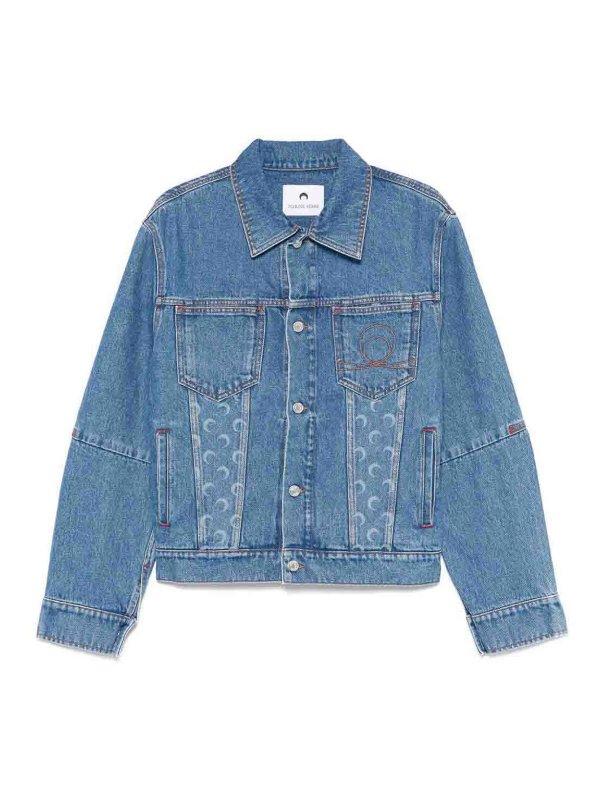 MARINE SERRE: casual jackets - Mon Denim Jacket