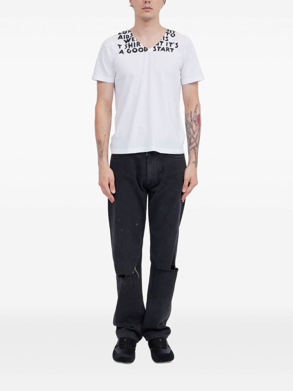 The Best Shops MM6 MAISON MARGIELA: T-shirt di cotone stampato