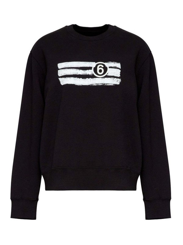 MM6 MAISON MARGIELA: Sweatshirts & Sweaters - Printed Cotton Sweatshirt