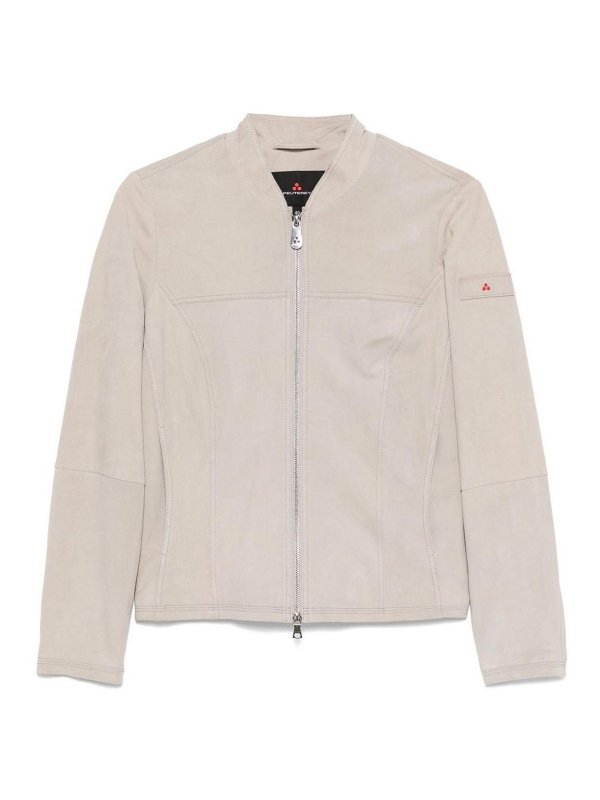 PEUTEREY: casual jackets - Suede Leather Jacket