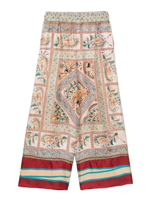 PIERRE-LOUIS MASCIA: casual trousers - Printed Silk Trouser