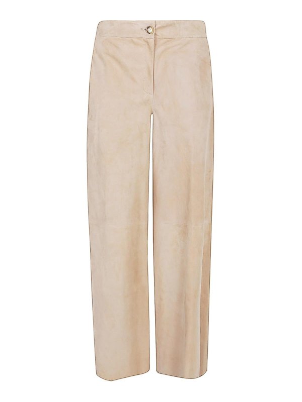 VIA MASINI 80: casual trousers - Suede Leather Trousers