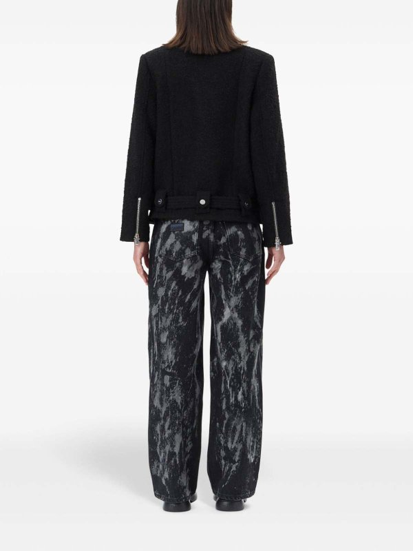 The Best Shops GANNI: casual jackets - Boucle Wool Biker Jacket