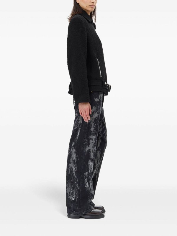 GANNI buy online Boucle Wool Biker Jacket