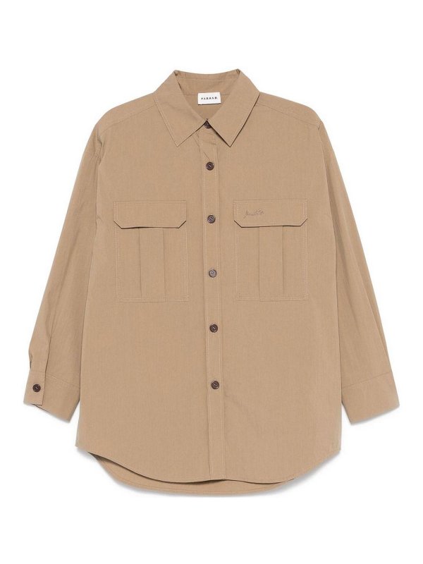 P.A.R.O.S.H.: Chemises - Chemise - Marron Clair