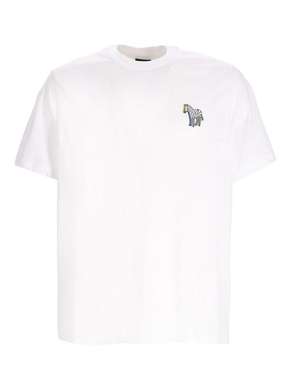 PS BY PAUL SMITH: t-shirt - T-shirt in cotone con logo zebra