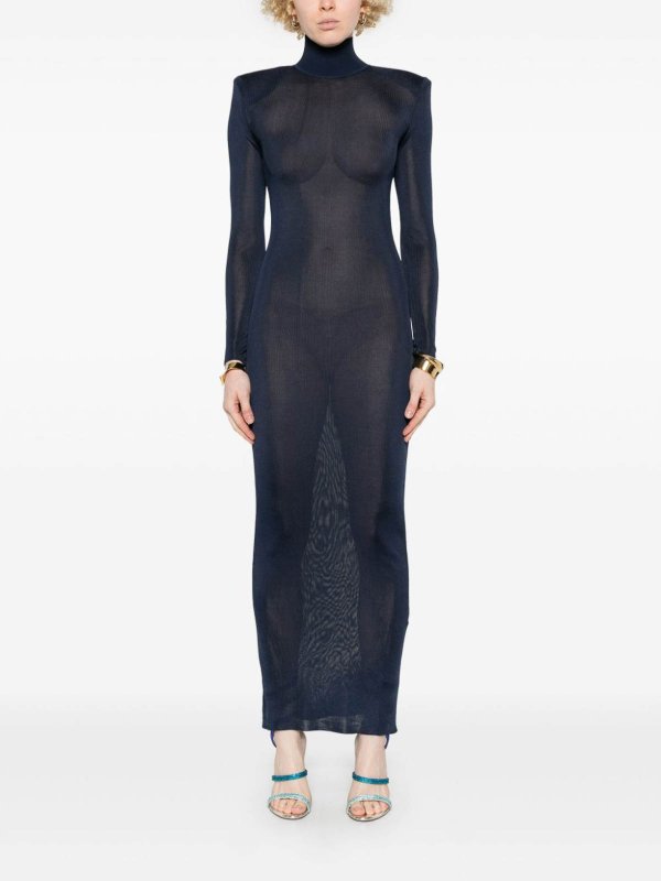 Maxi vestito a maglia shop online: Self Portrait