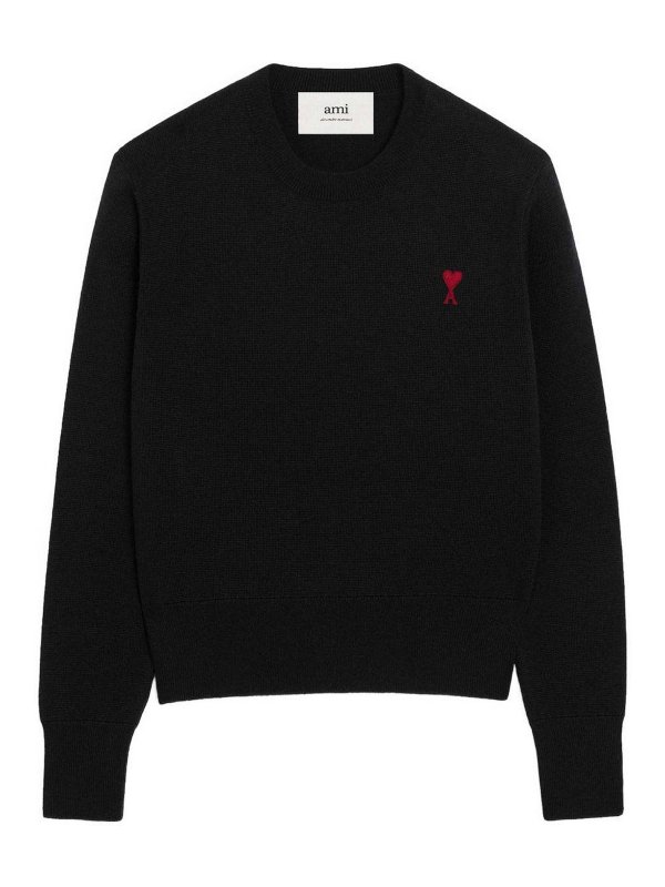 AMI PARIS: crew necks - Ami De Coeur Wool Sweater