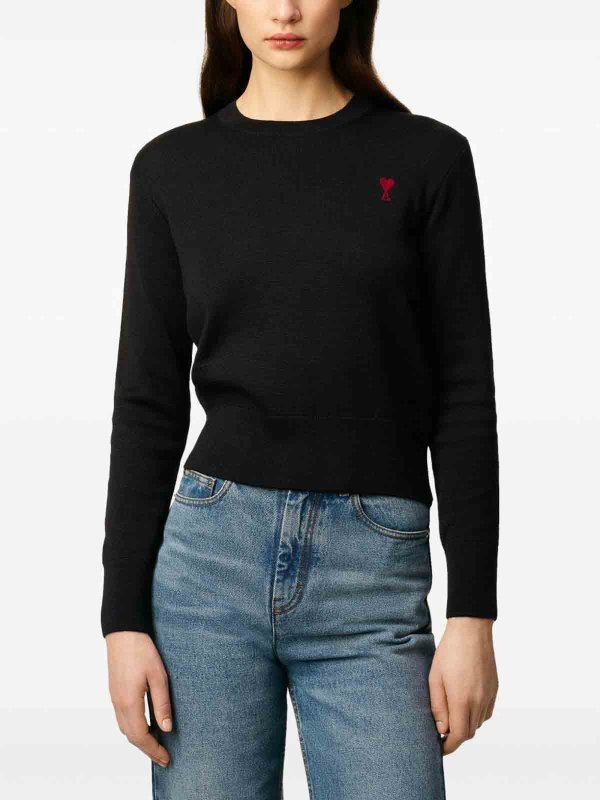 Ami De Coeur Wool Sweater shop online: AMI PARIS