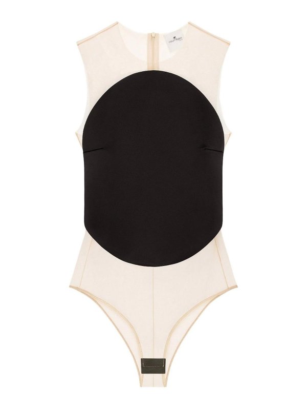 Courreges: Tops & Tank tops - Illusion Circle Bodysuit