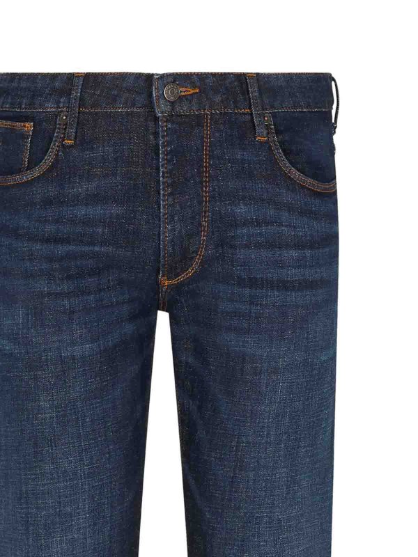 EMPORIO ARMANI: jeans bootcut online - Jeans di cotone in denim