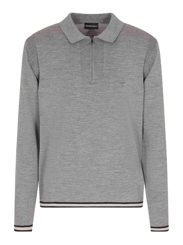 EMPORIO ARMANI: polo shirts - Wool Polo Shirt