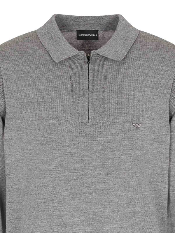 EMPORIO ARMANI: polo shirts online - Wool Polo Shirt