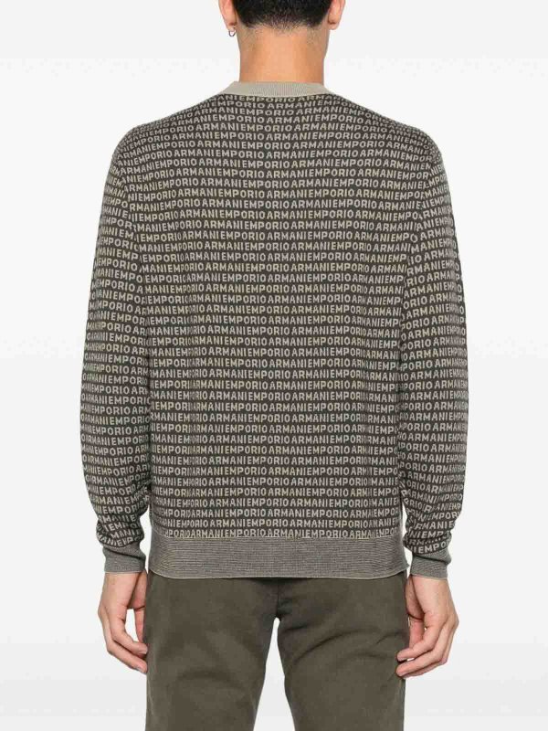 The Best Shops EMPORIO ARMANI: Strickpullover mit Rundhalsausschnitt - Rundhalspullover - Grün