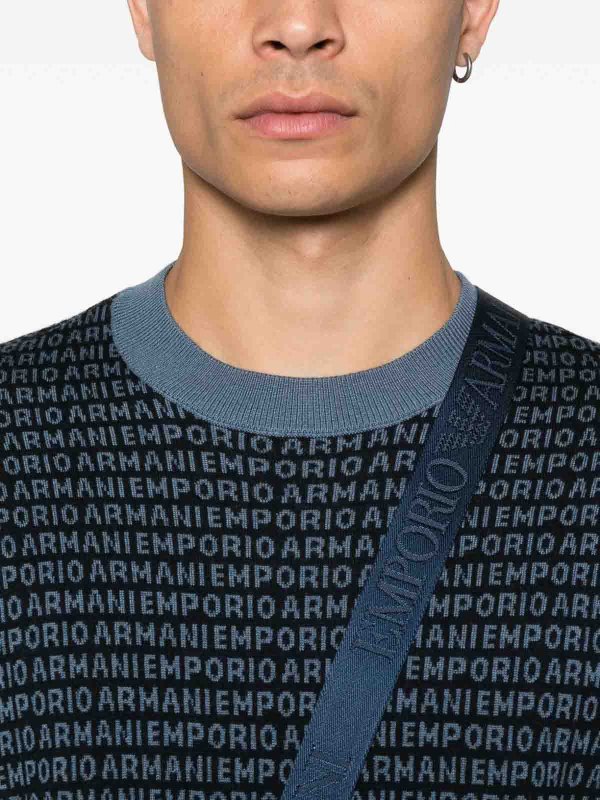 Jumper Crewneck in lana shop online: EMPORIO ARMANI