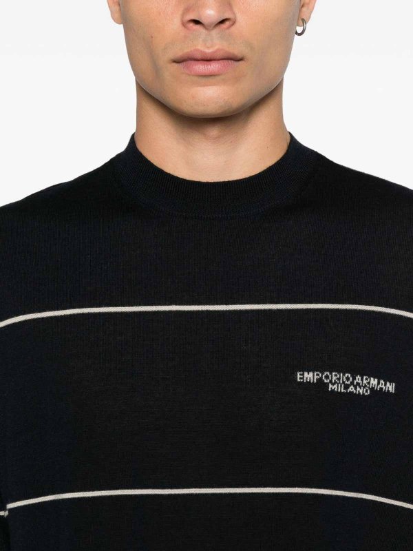 EMPORIO ARMANI buy online Rundhalspullover - Blau