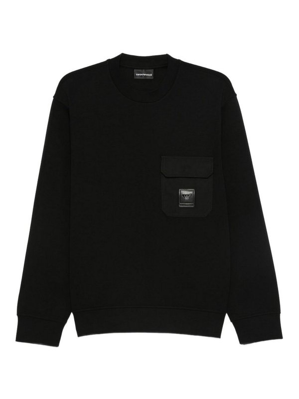 EMPORIO ARMANI: crew necks - Cotton Crewneck Sweatshirt