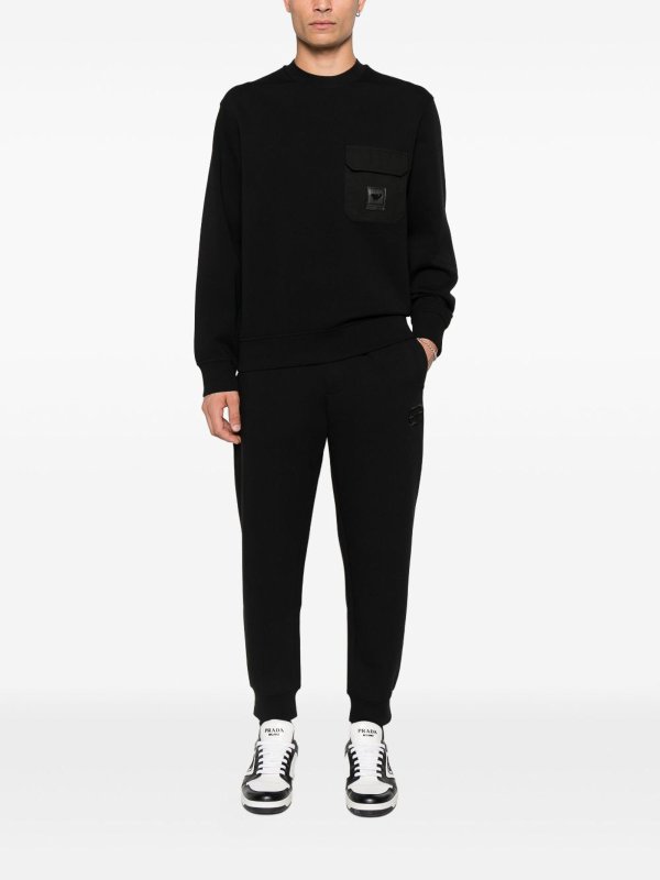 The Best Shops EMPORIO ARMANI: crew necks - Cotton Crewneck Sweatshirt