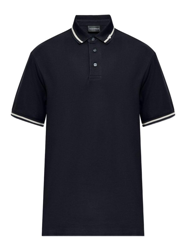 EMPORIO ARMANI: polo shirts - Cotton Polo Shirt