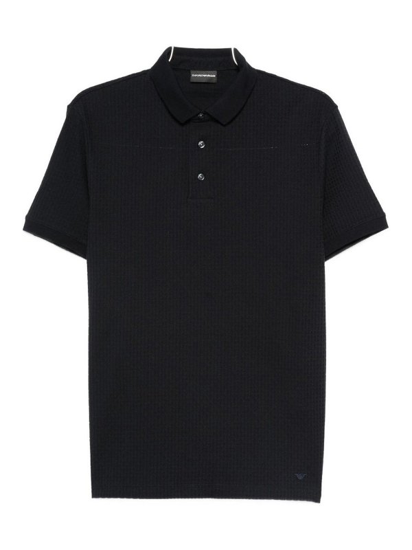 EMPORIO ARMANI: polo shirts - Printed Cotton Polo Shirt