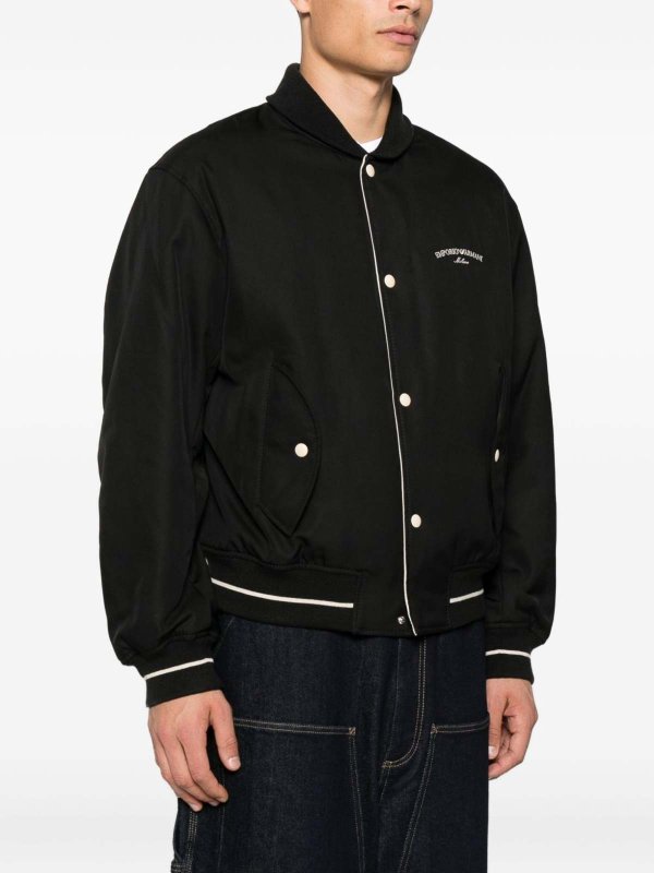 EMPORIO ARMANI: casual jackets online - Logo Nylon Bomber Jacket