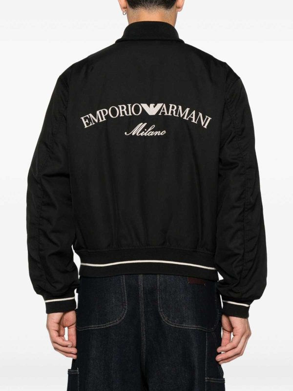EMPORIO ARMANI buy online Logo Nylon Bomber Jacket