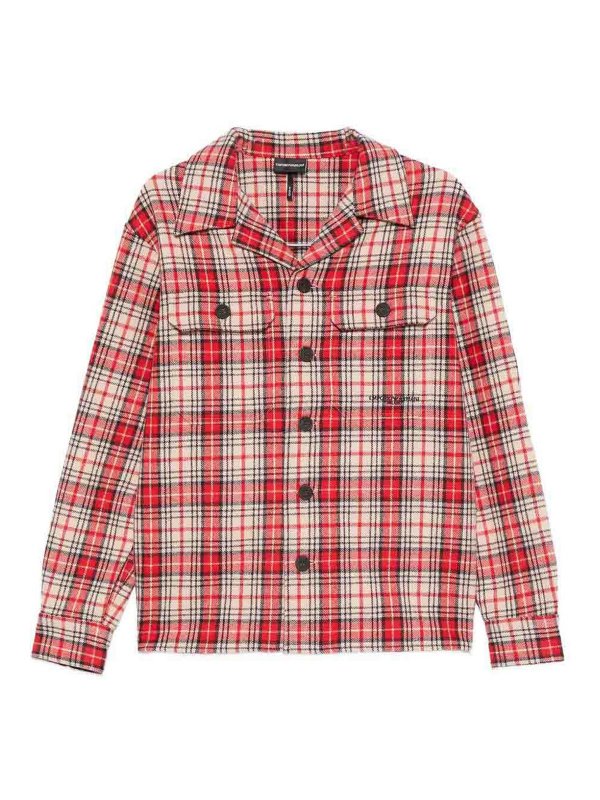 EMPORIO ARMANI: shirts - Wool Checked Shirt