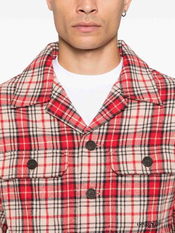 EMPORIO ARMANI buy online Wool Checked Shirt
