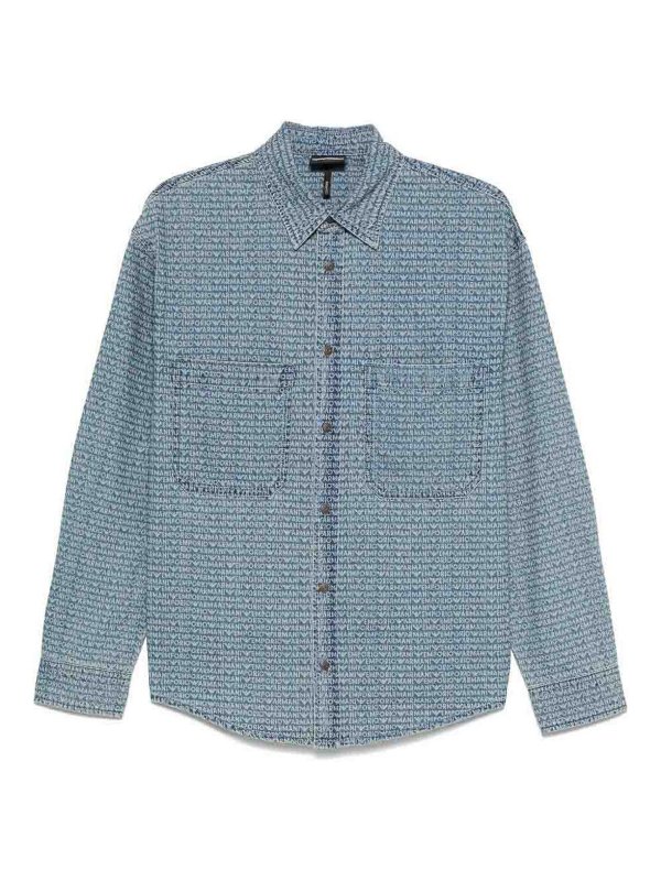 EMPORIO ARMANI: shirts - Denim Cotton Shirt